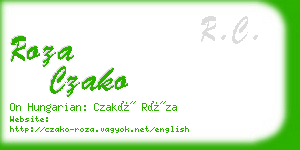 roza czako business card